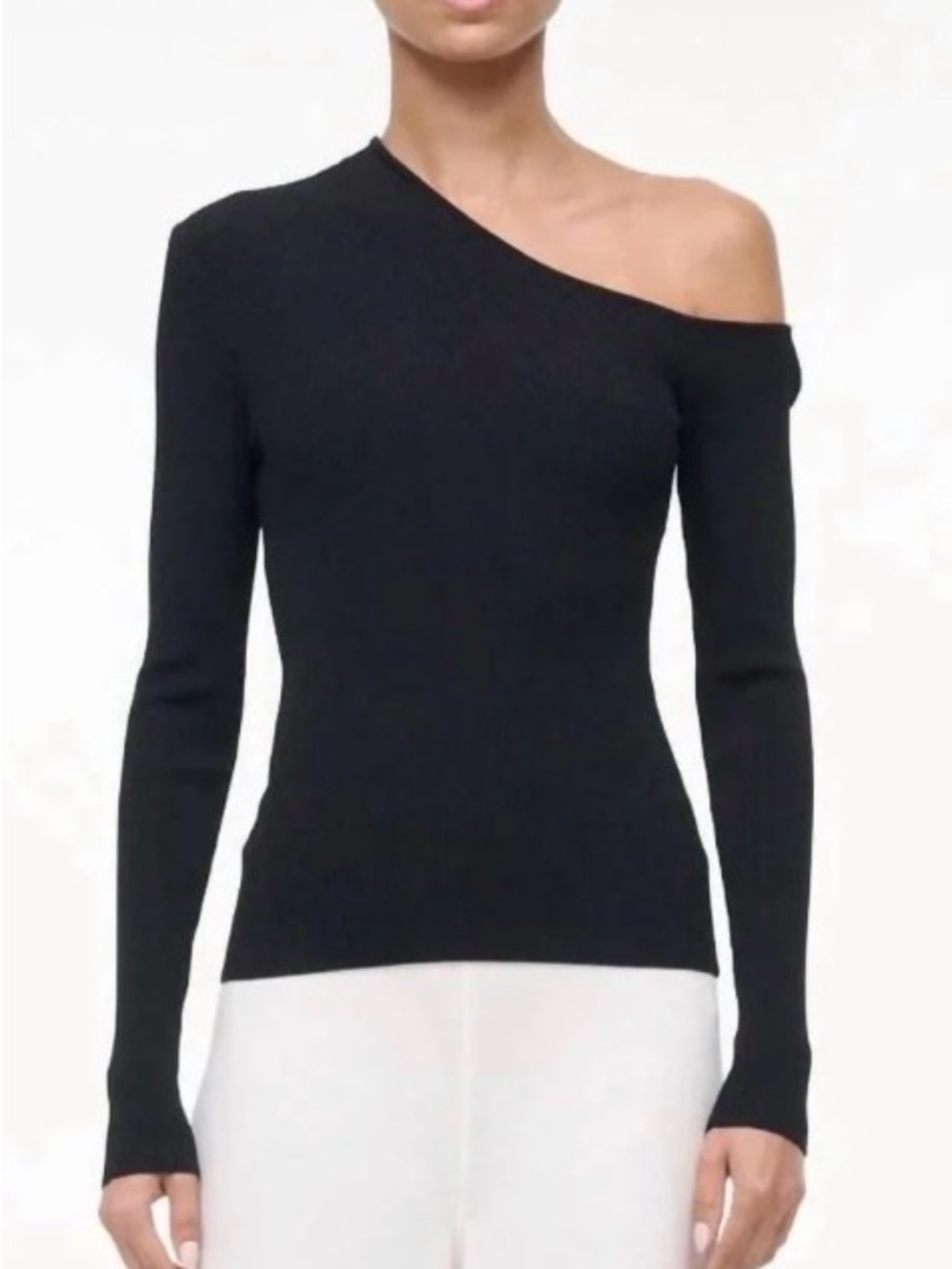 Staud One-Shoulder ribbed Lois Top - never worn. Current season
